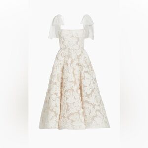 Bronx and Banco Sabrina Embroidered A-Line Midi-Dress.